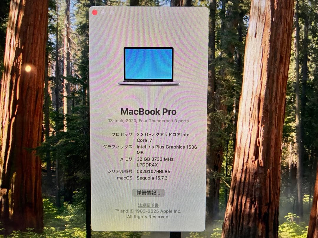 MacBook本体 MacBook Pro 13-inch 2020