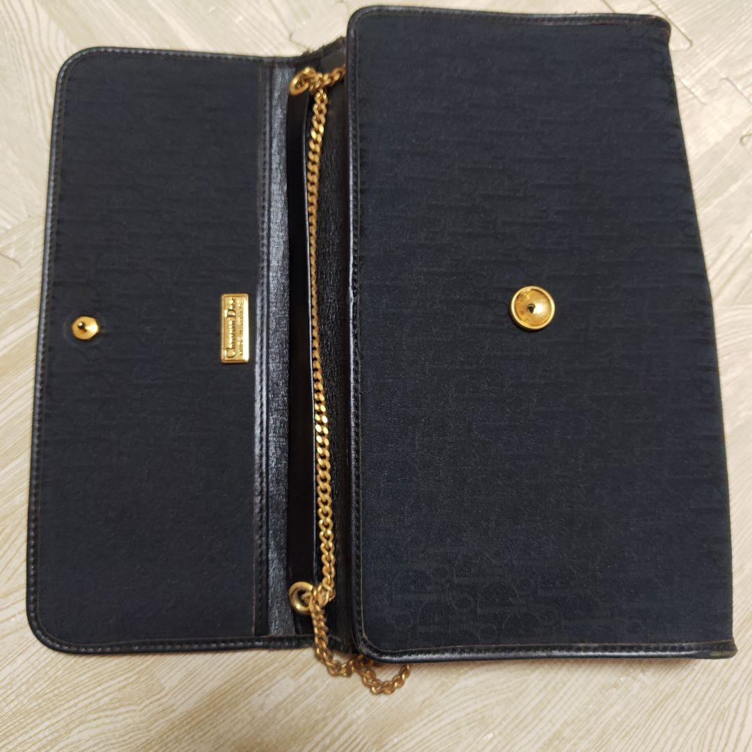 Dior ブラックショルダーバッグ ゴールドチェーン