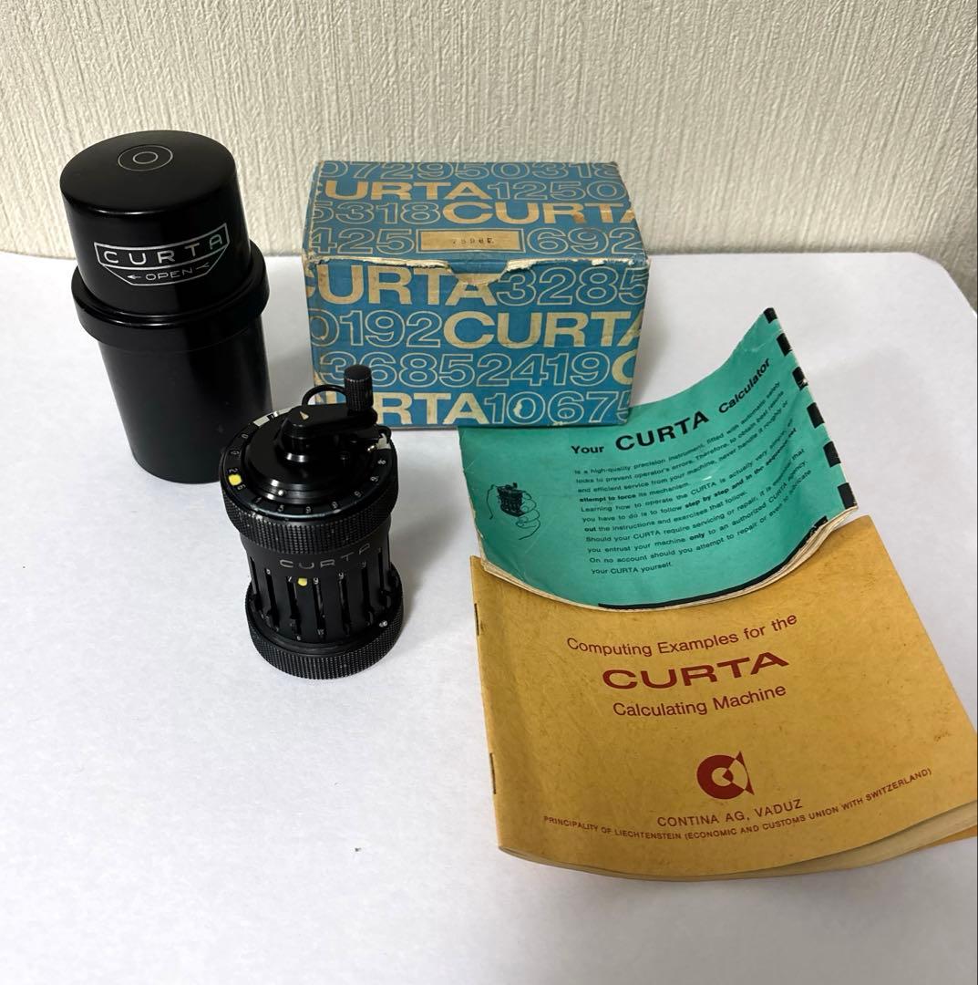 【希少品】Curta Type I メカニカル計算機 ケース、説明書付き