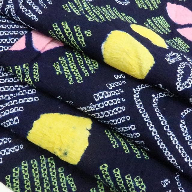 専用Y3194◆美品 有松鳴海絞り 綿 居敷当て・背当て付 手縫い 高級浴衣