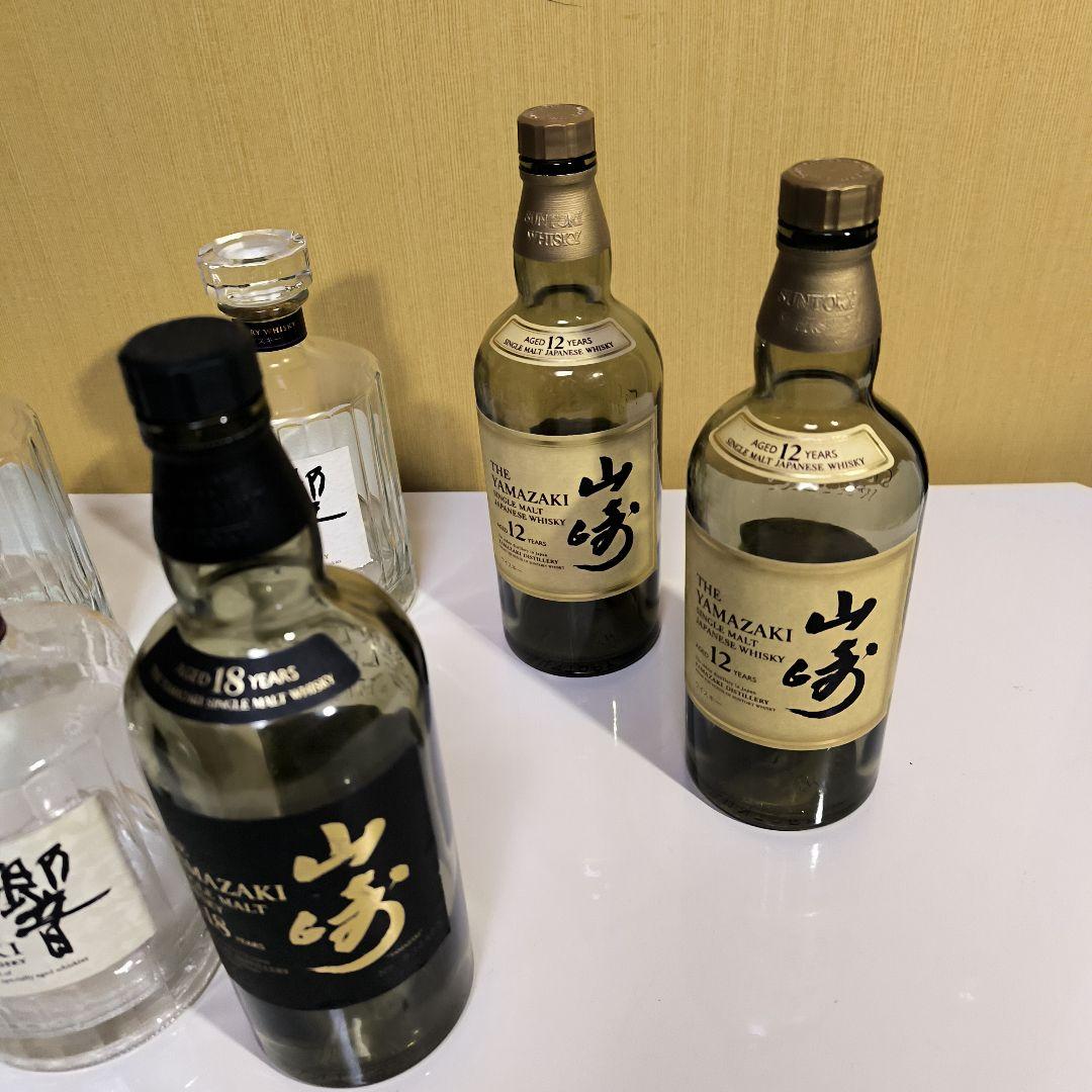 山崎18年 響１７年 空瓶 ６本空箱１個 セット