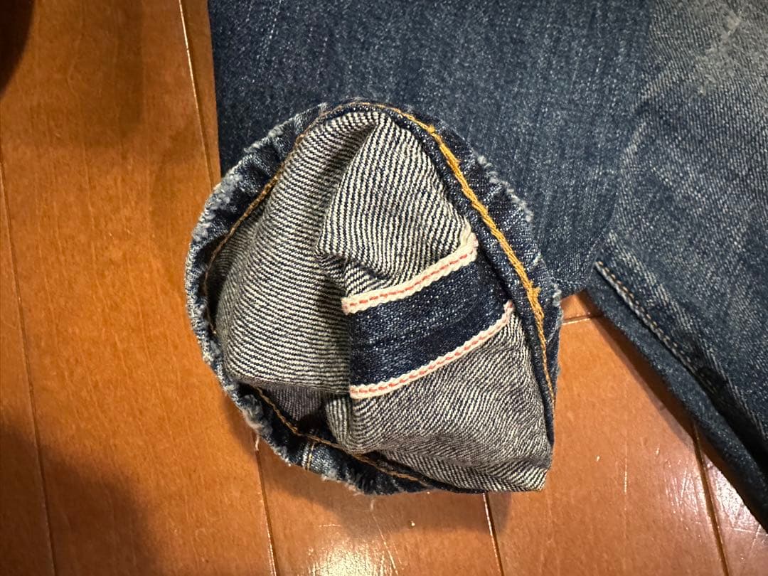 SEQUEL × FRAGMENT DAMAGE DENIM PANTS S