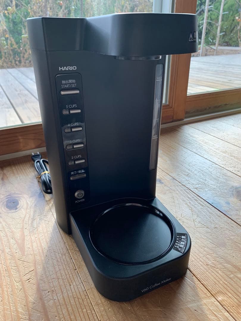 HARIO V60珈琲王2 ドリップ式コーヒーメーカー ブラック 最大5杯分