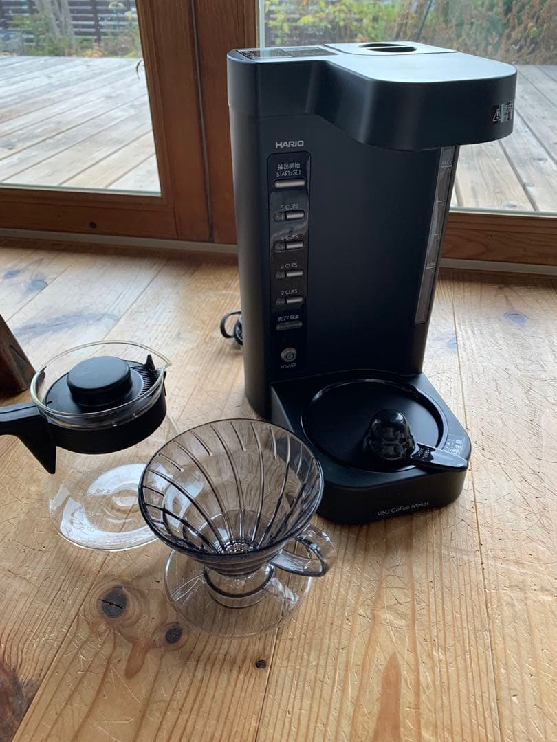 HARIO V60珈琲王2 ドリップ式コーヒーメーカー ブラック 最大5杯分