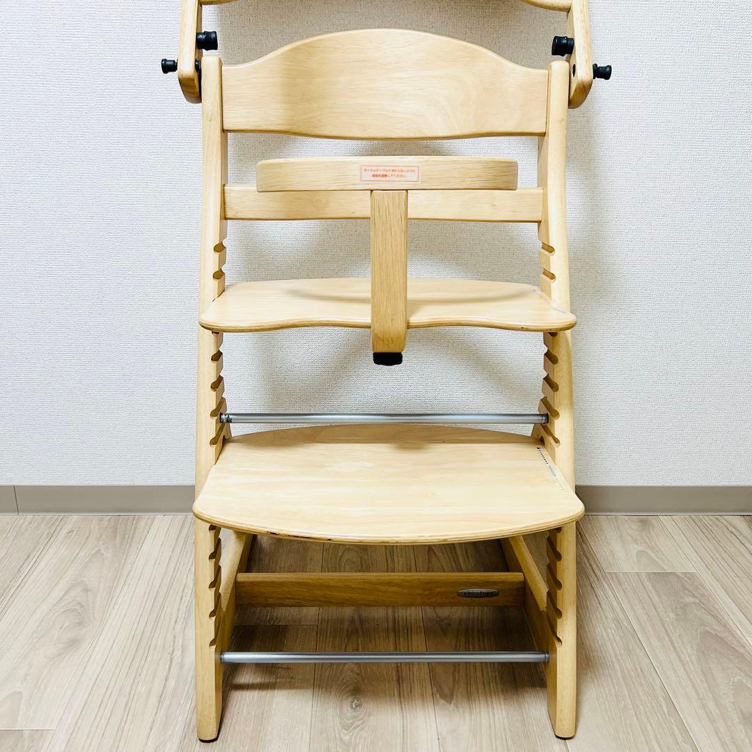 極美品 大和屋 すくすくチェアスリムプラス 純正セーフティベルト付 ハイチェア