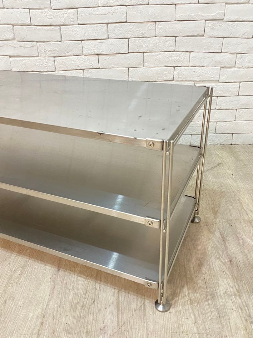 【東京都内23区配送無料】無印良品　ステンレス　棚　ラック　スチール　テレビ　本