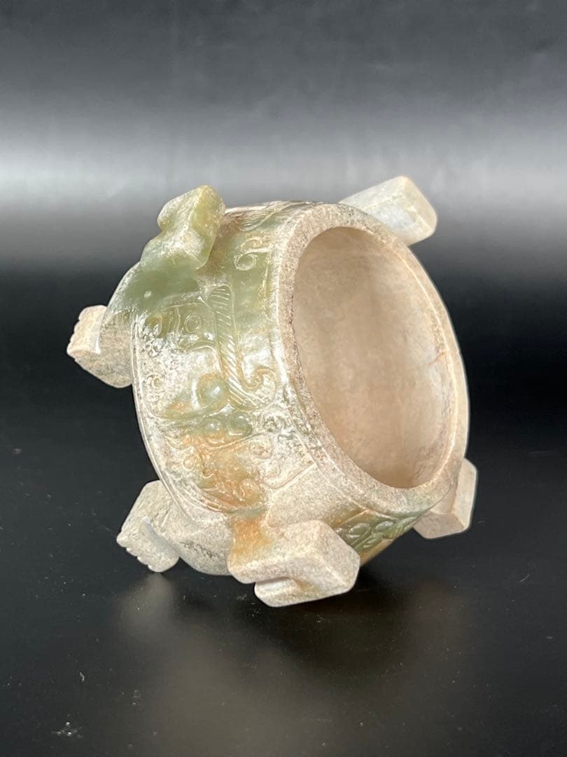 極上 古美術　玉香炉 中国清時代　重さ593g