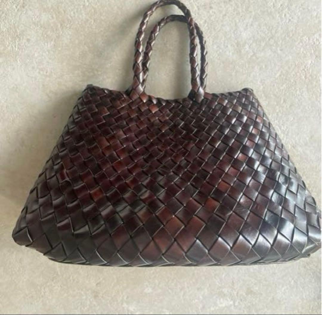 美品　Dragon Diffusion ドラゴン 編み込みレザーバッグ　タン