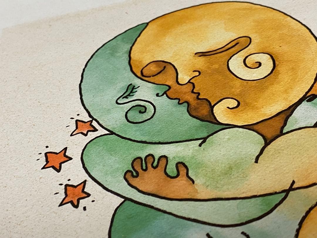 【サマーセール】Tatuya Ishii 石井竜也 水彩画 1991年