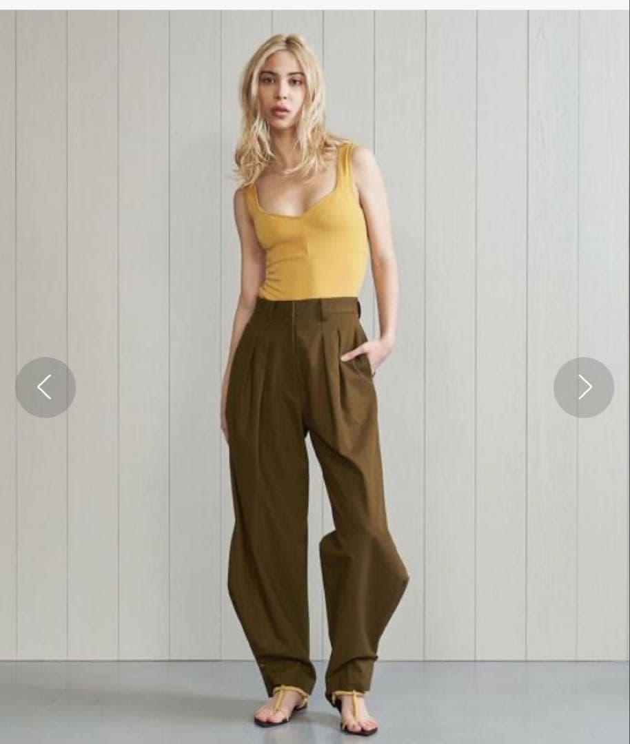 美品　＜H＞COTTON TWILL TUCK PANTS/パンツ