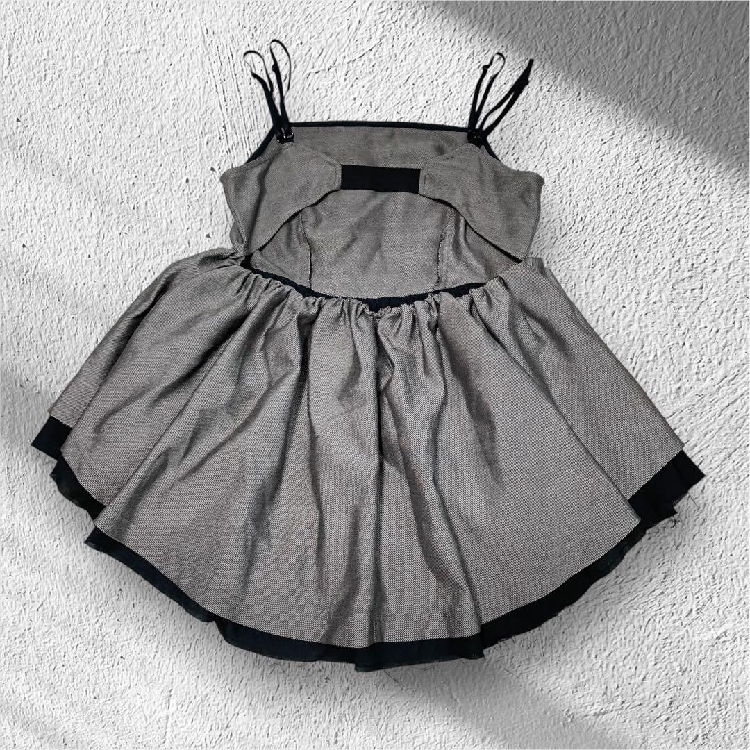 トップス NOUNLESS TAIL PEPLUM LADY TWEED TOP