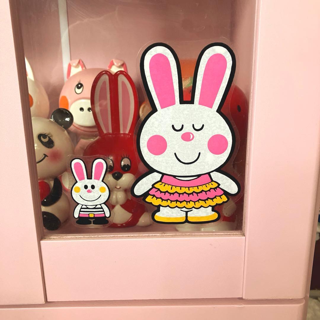 昭和レトロ レトロポップ 飾り棚 食器棚 チェスト キャビネット 脚付 内藤ルネ