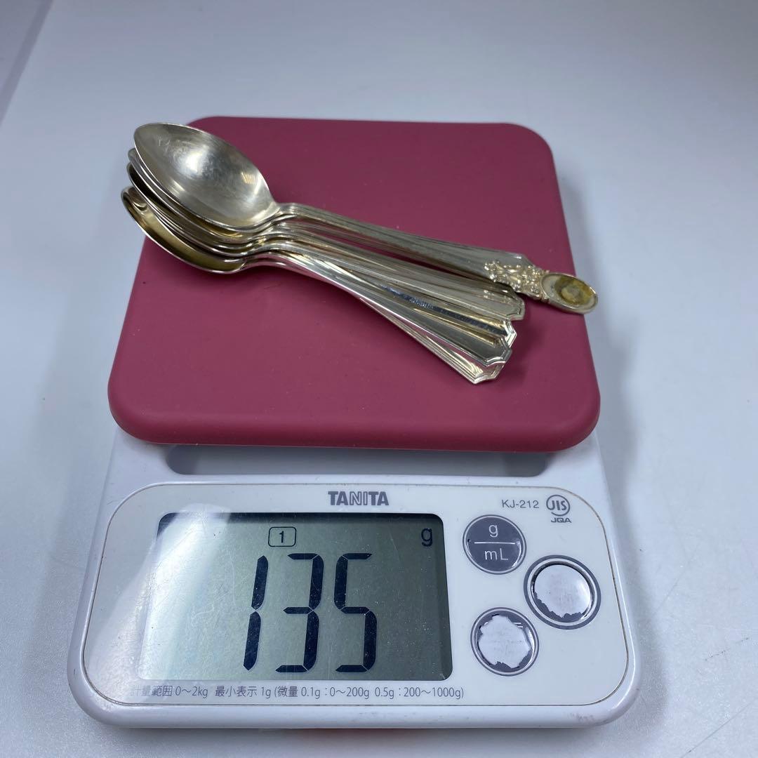 silver950刻印　銀製スプーン　10本　135g 東な7-0207☆2F