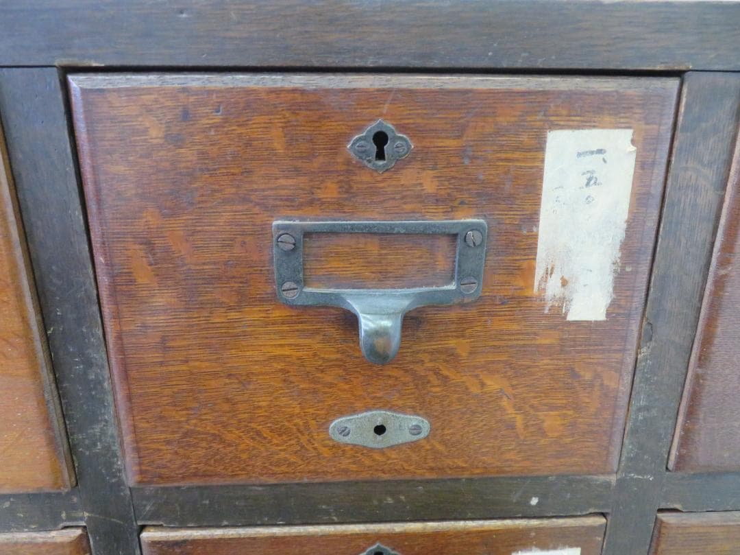 ヴィンテージ■3列5段薬箪笥■古家具■小引き出し■ネームプレート■レトロ