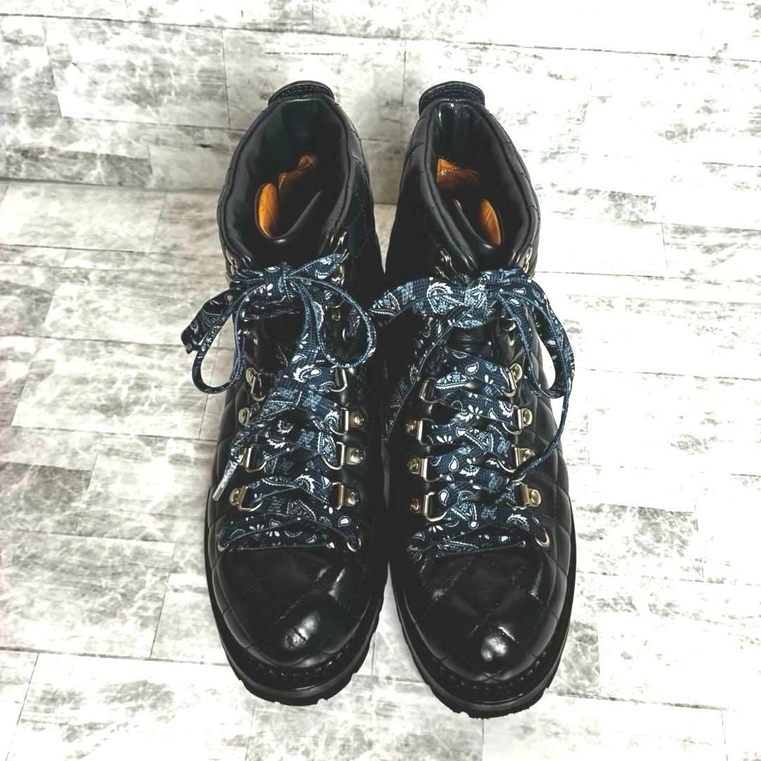 BUTTERO ブッテロ　キルティング　ブーツ　本革　ダークネイビー　23.5㎝