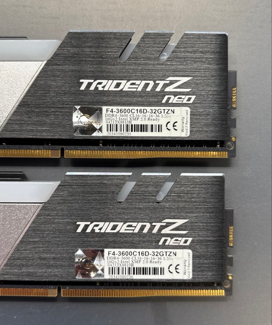 メモリー G.SKILL 32GB 3600MHz DDR4 TRIDENT Z NEO