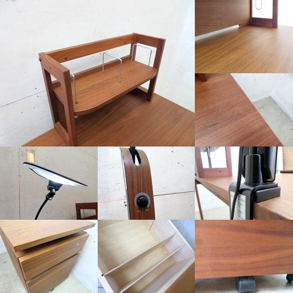 美品■カリモク■ユーティリティプラス■木製デスク■書斎机/学習机■ウォールナット