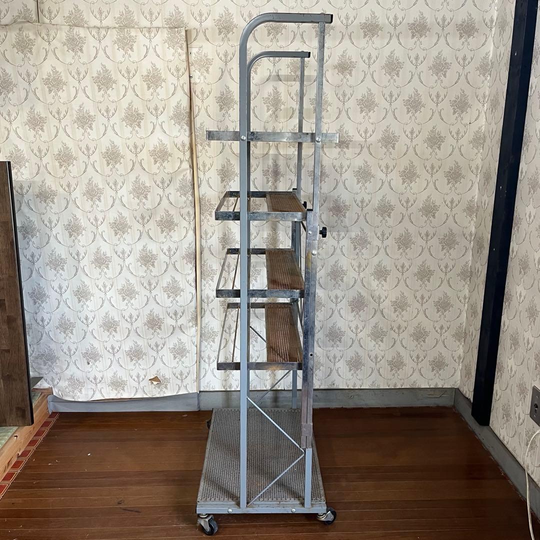 【インダストリアル】アイアン キャスター付き 5段スチールラック 男前 シャビー