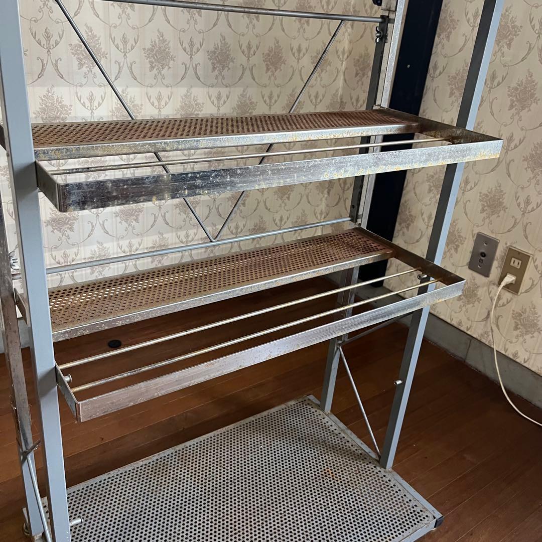 【インダストリアル】アイアン キャスター付き 5段スチールラック 男前 シャビー