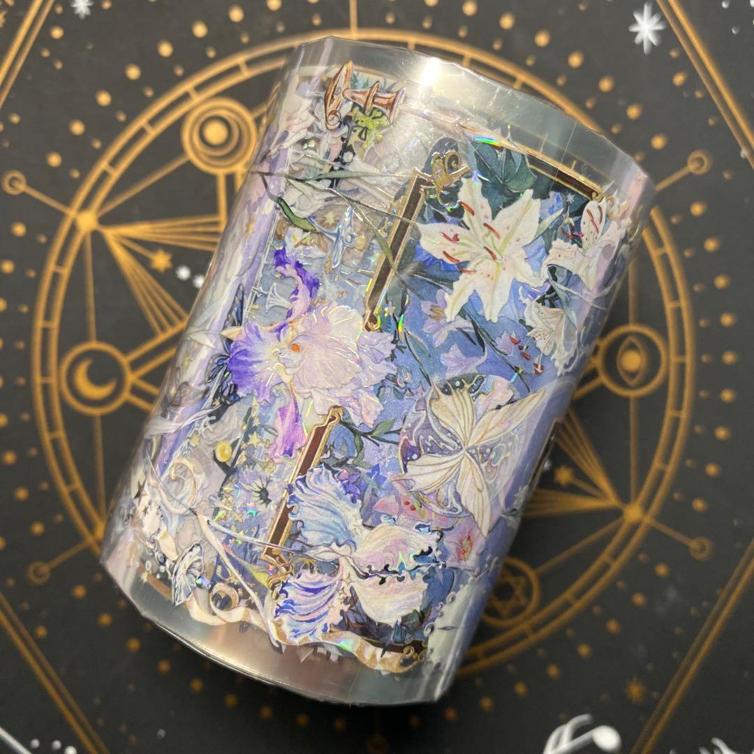 【C1】海外　10m巻　貝殻光マスキングテープ　人物系/背景系/装飾系