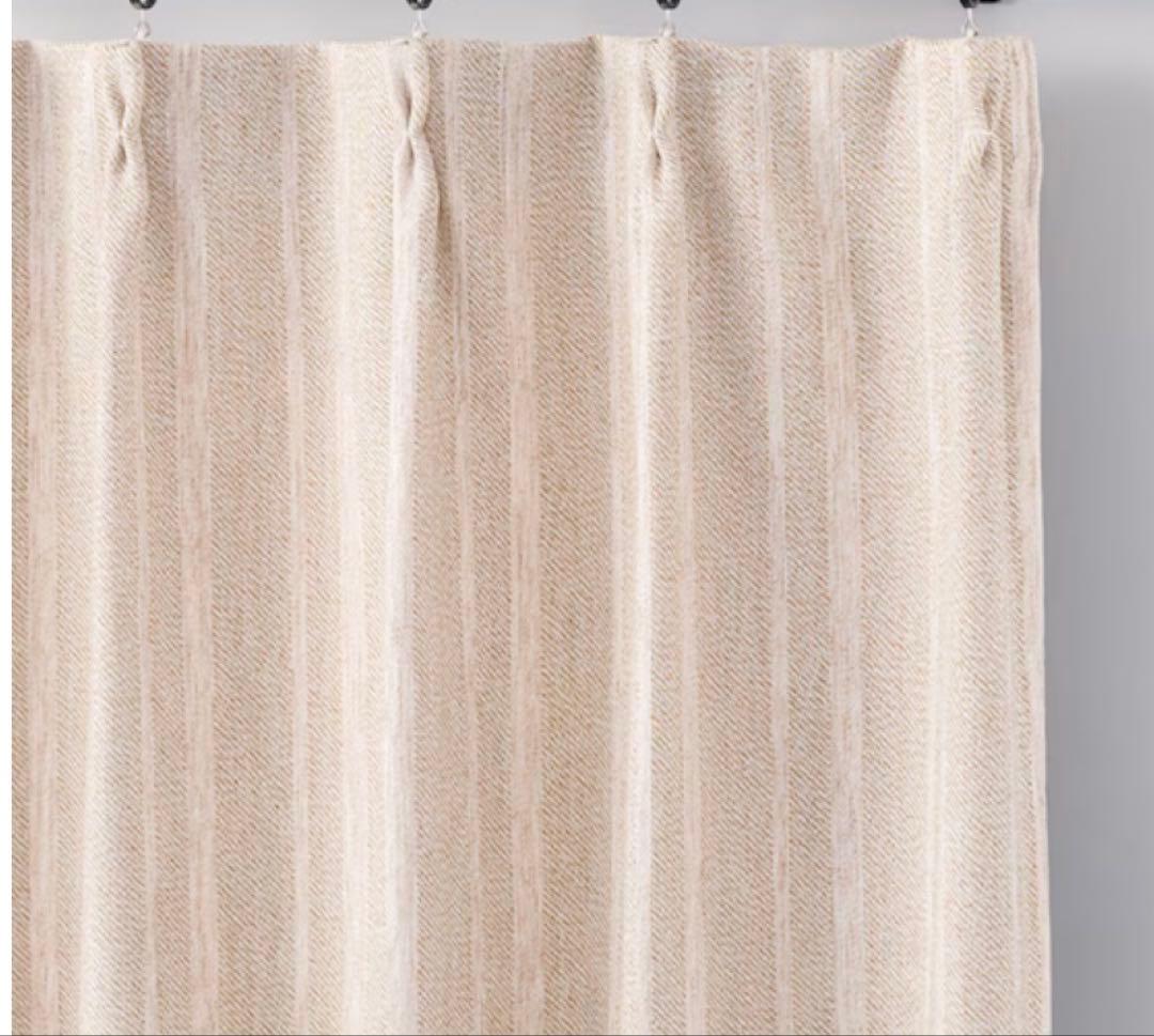【ニトリ】ベージュ ドレープカーテンANV001 100×200×2枚