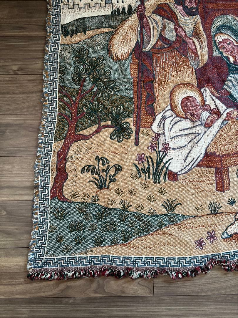 イエスきリスト誕生絵画け　タペストリー 約142cm x 116cm