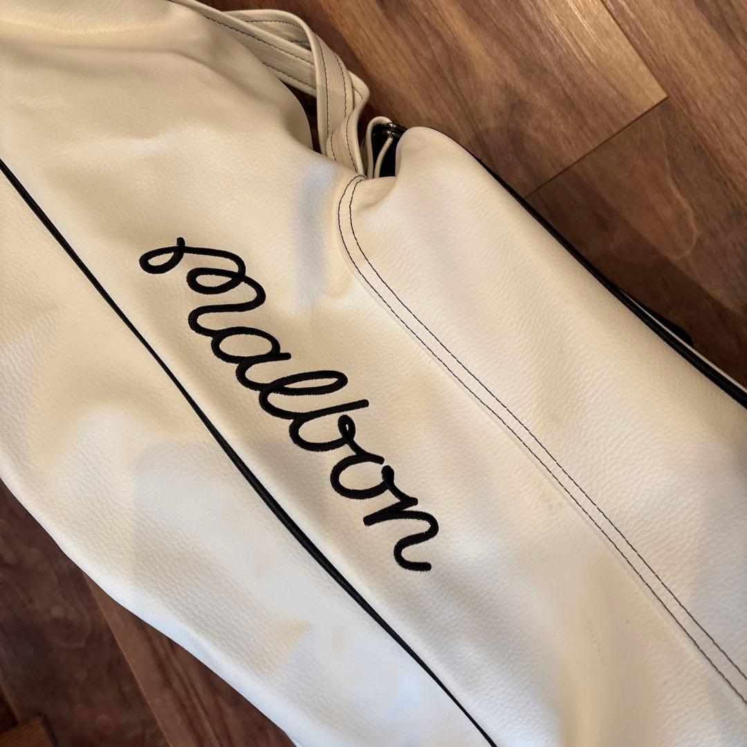 マルボン×ジョーンズ キャディバッグ ホワイト ゴルフ トラ 刺繍