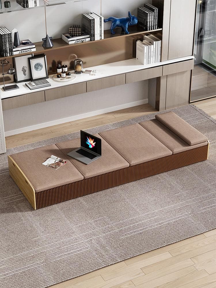 ペーパー折りたたみベッド幅120㎝高さ33㎝組立不要マットレス付き 一人暮らし