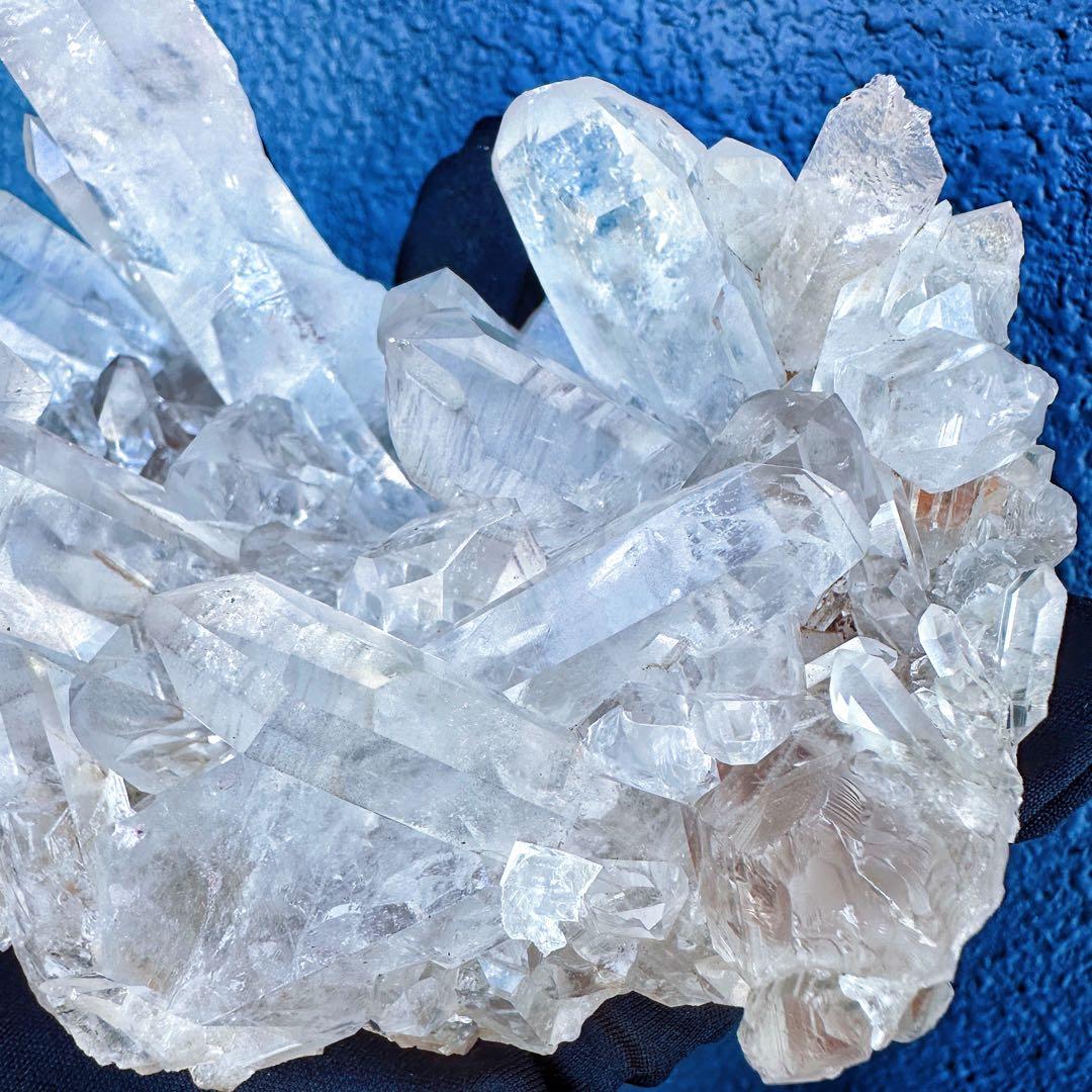 希少高透明度❗️マニカラン産キラキラ☆ヒマラヤ水晶クラスター超強いパワーA1414