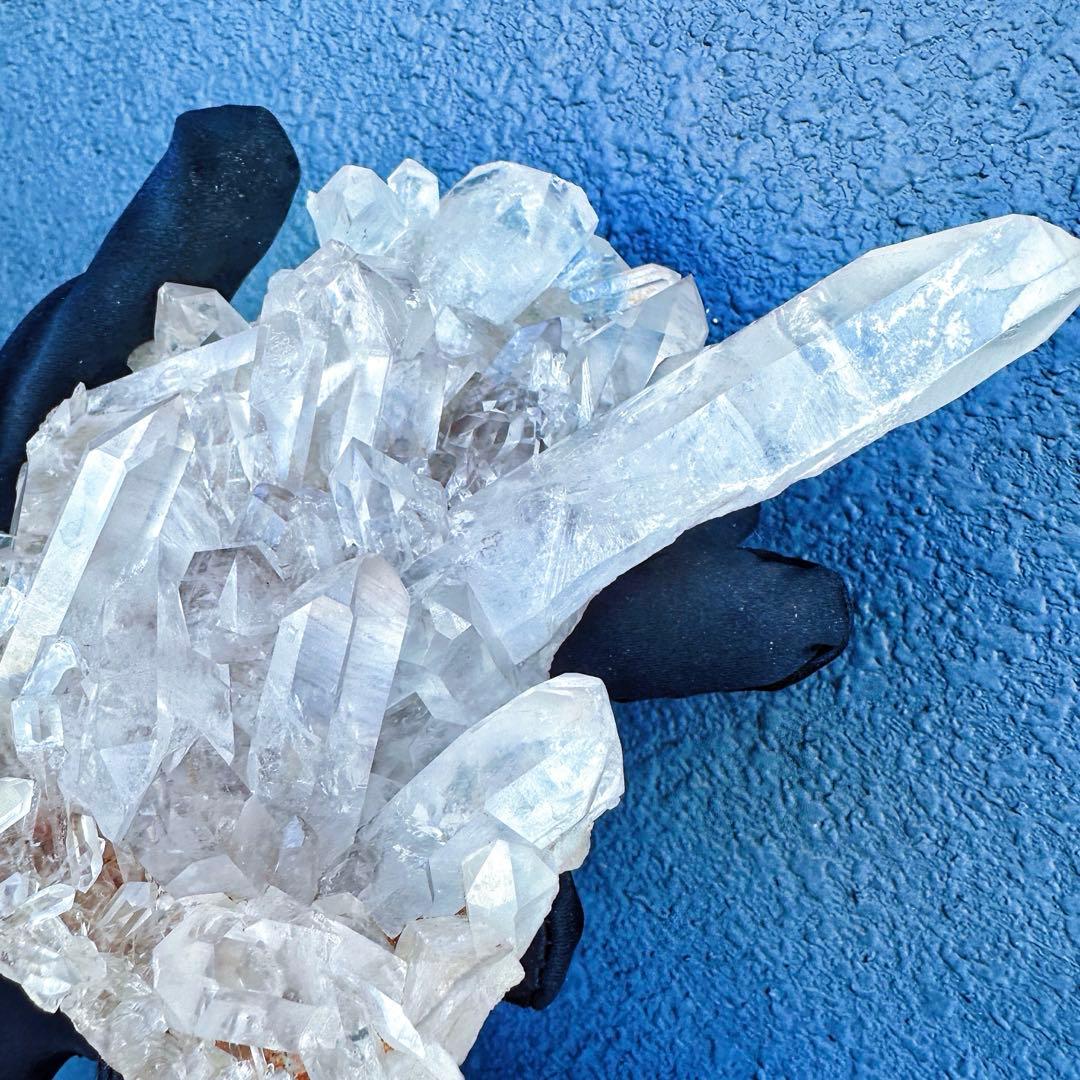 希少高透明度❗️マニカラン産キラキラ☆ヒマラヤ水晶クラスター超強いパワーA1414