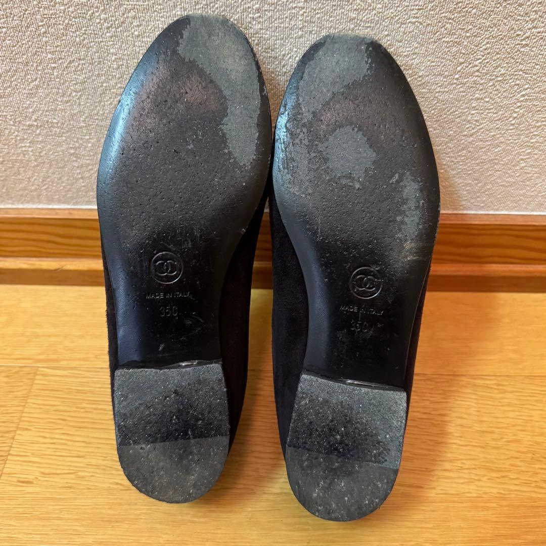 【美品】CHANEL シャネル バレエシューズ 35 黒