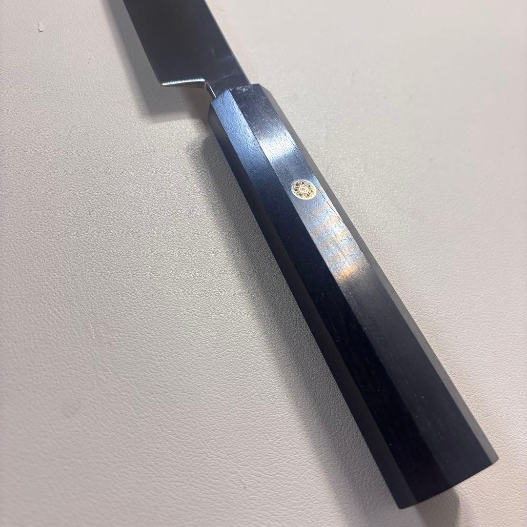 【特価限定】270mm 切付柳刃包丁 鏡面　黒檀八角柄 刺身包丁 「全鋼」'ᙁ
