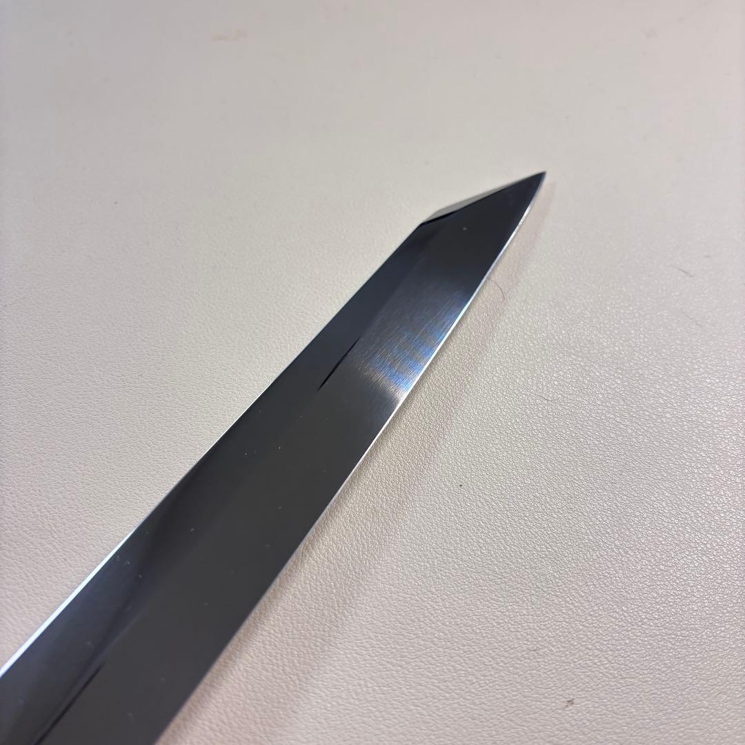 【特価限定】270mm 切付柳刃包丁 鏡面　黒檀八角柄 刺身包丁 「全鋼」'ᙁ