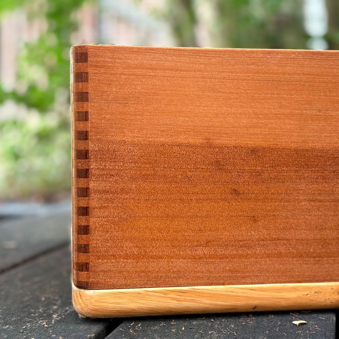 フランス製【ビンテージ木箱】ラベル 無垢材｜真鍮釘｜カフェトレー 収納 北欧