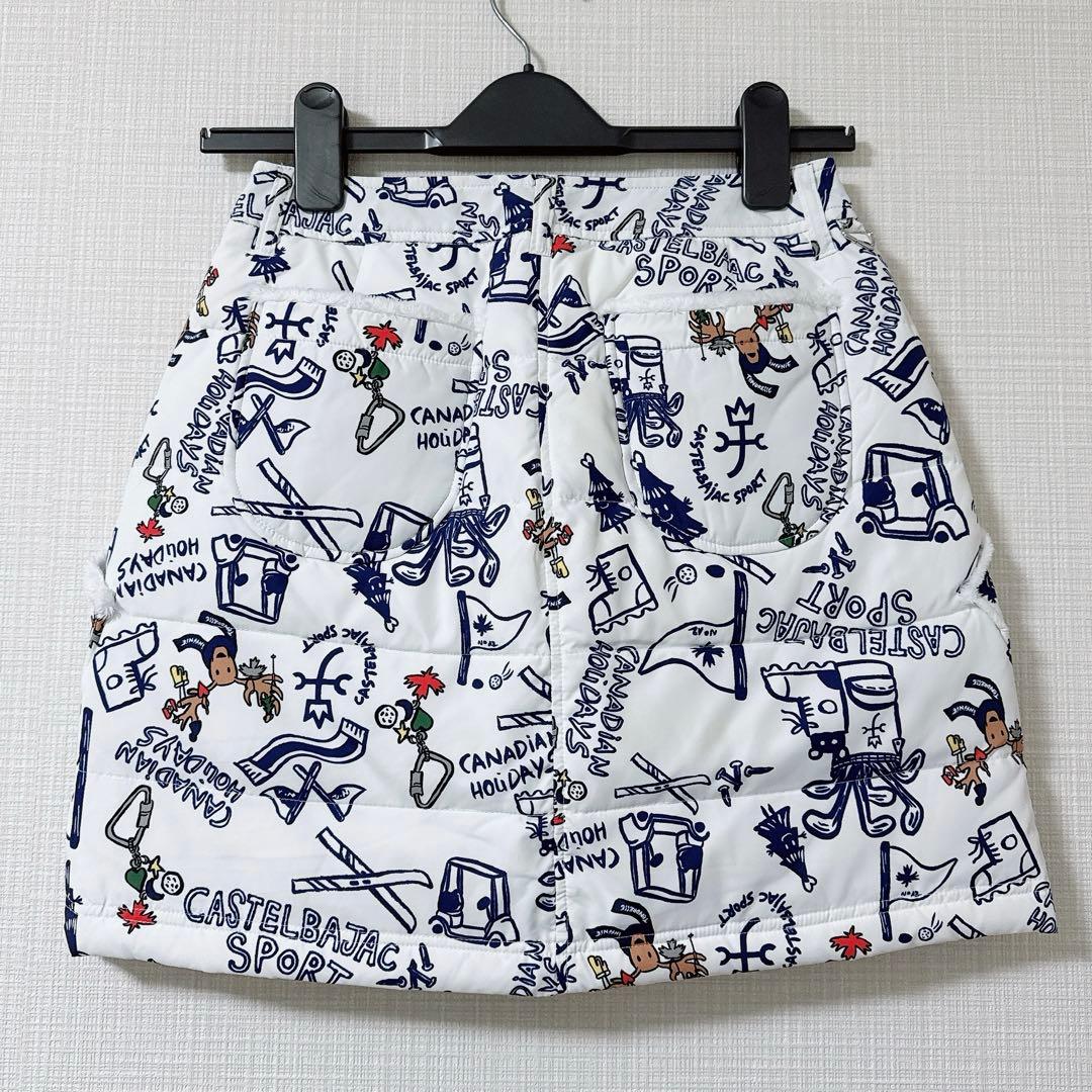 カステルバジャック スポーツ ダウン スカート 防寒 防風 中綿ダウン 38