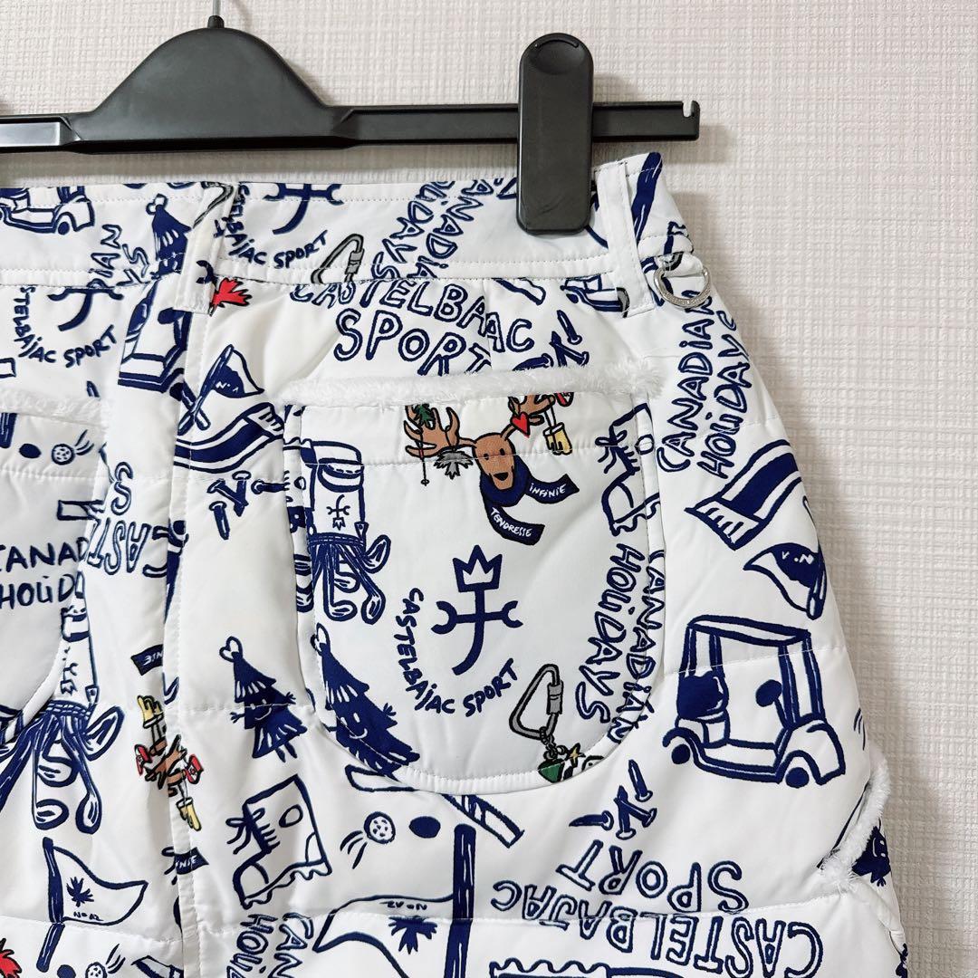 カステルバジャック スポーツ ダウン スカート 防寒 防風 中綿ダウン 38