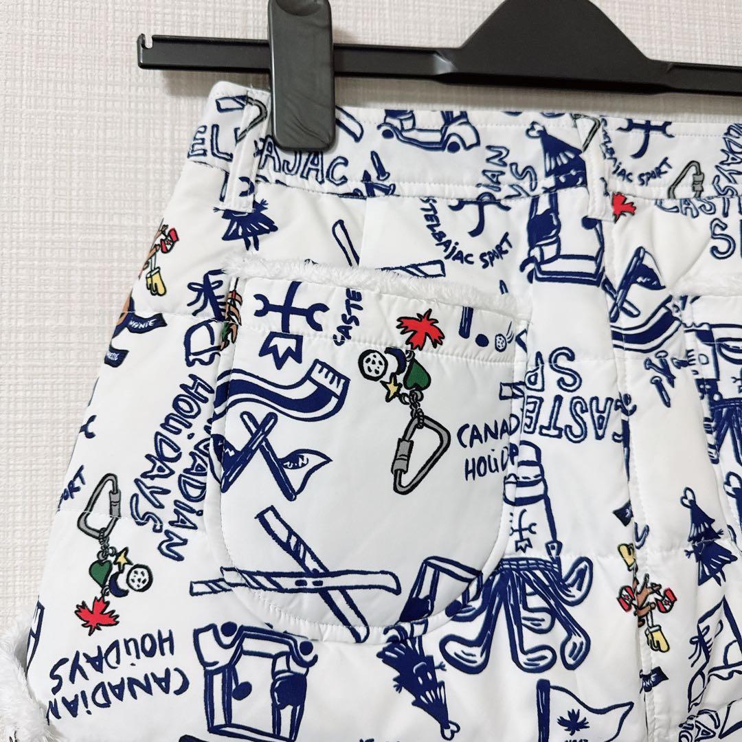 カステルバジャック スポーツ ダウン スカート 防寒 防風 中綿ダウン 38