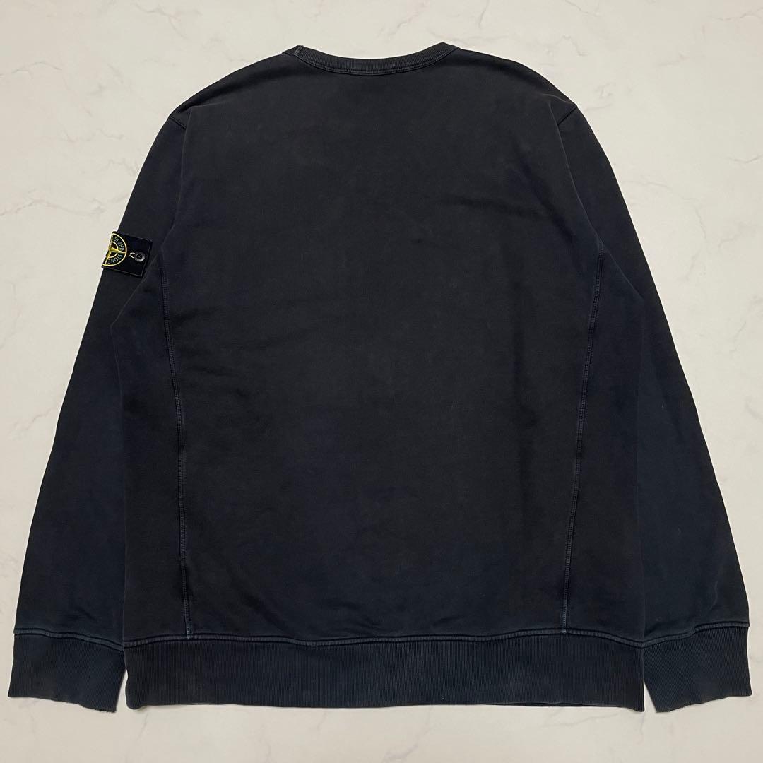 STONE  コットン　クルーネック　トレーナー　ブラック　XXL