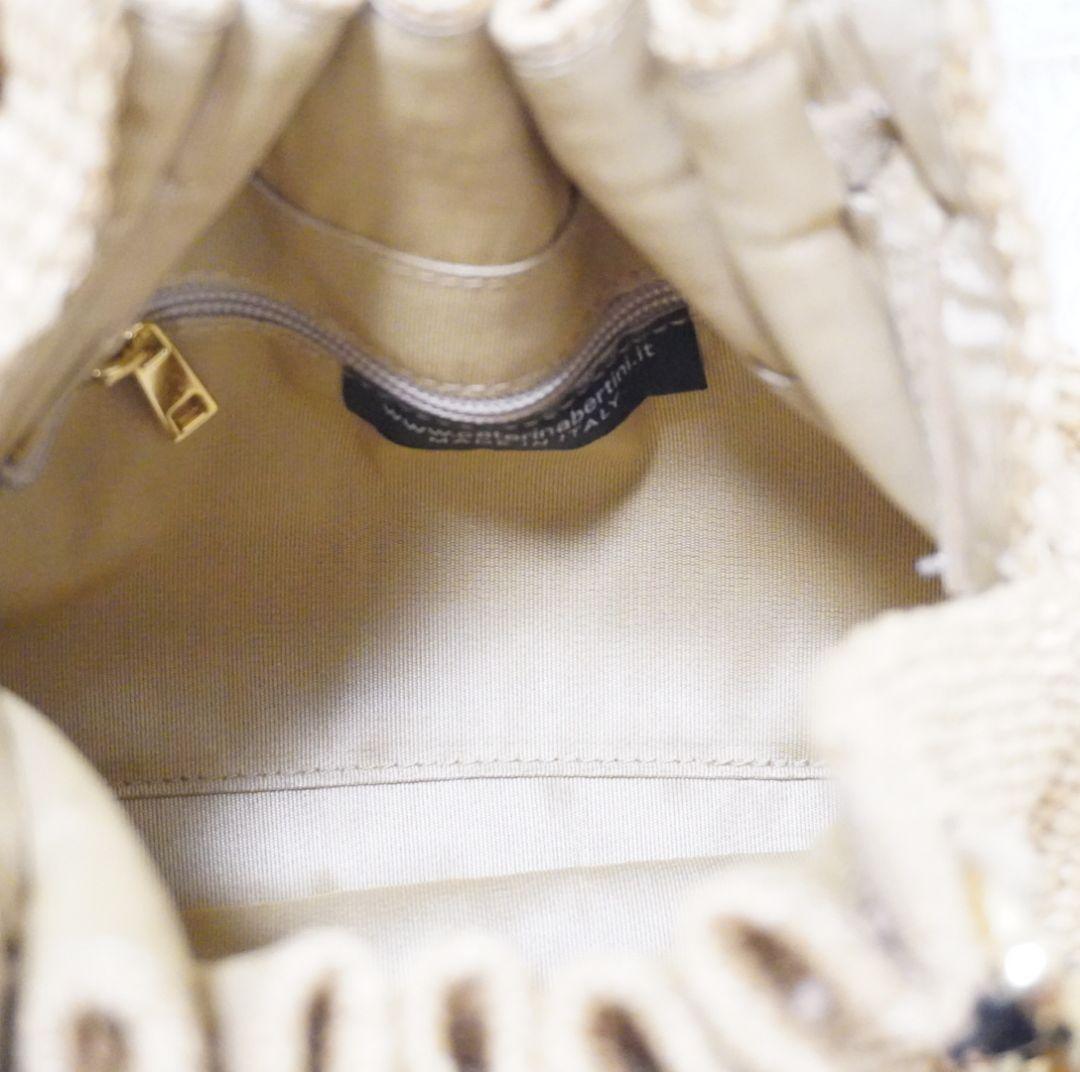 カテリーナベルティーニ　バンブーハンドル　かごバッグ　2way　イタリア製