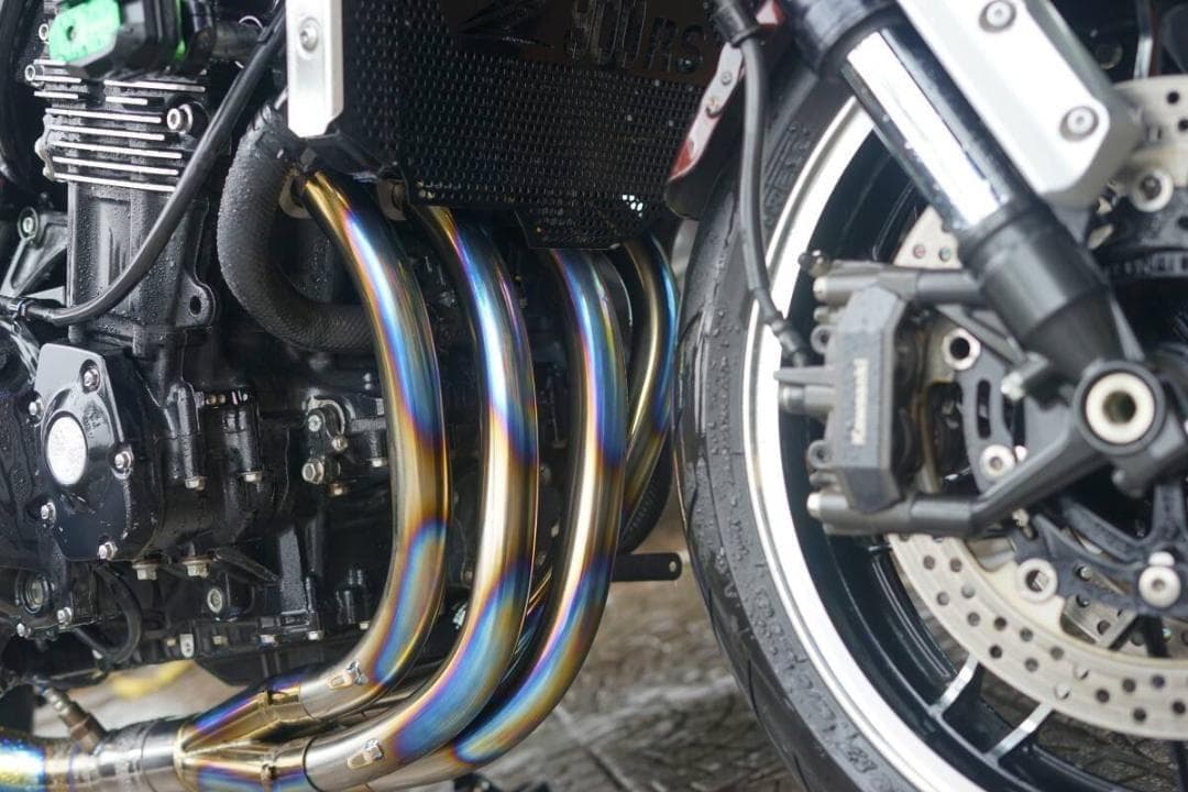 Z900RS 手曲げ　チタンマフラー　サイレンサー付き　Javi Motor