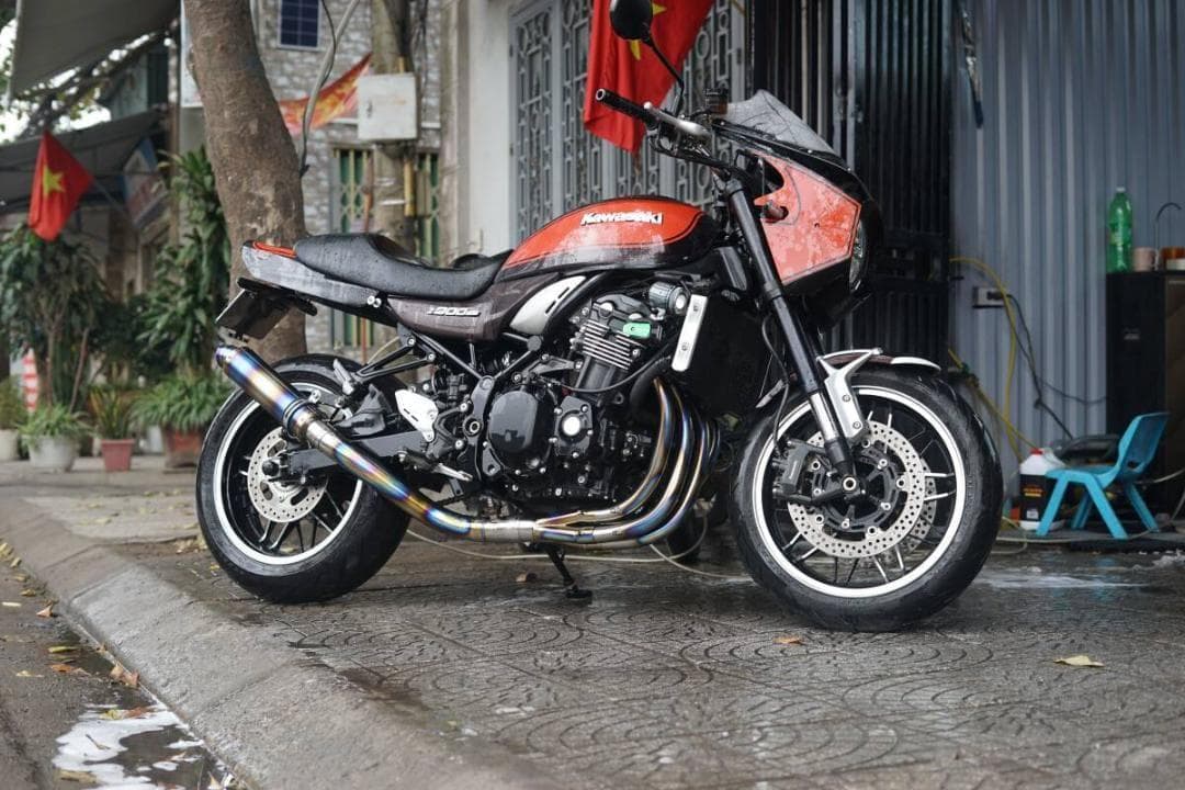 Z900RS 手曲げ　チタンマフラー　サイレンサー付き　Javi Motor