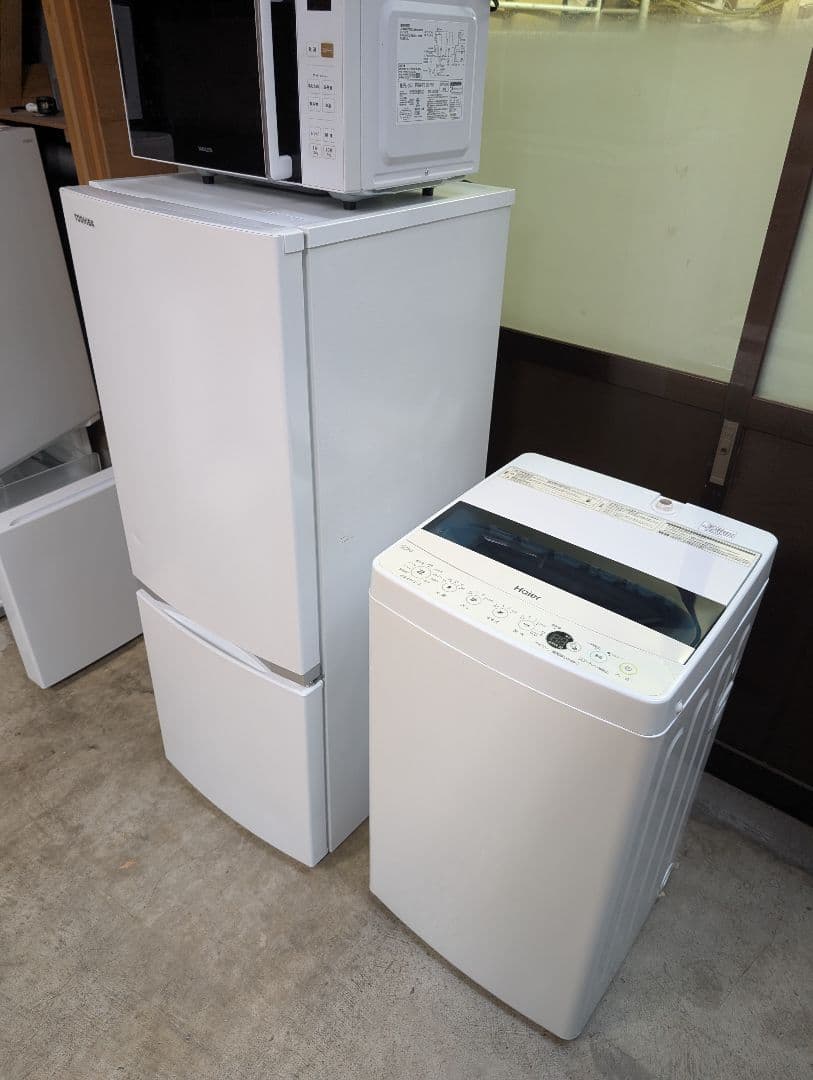 【中古美品21年製】冷蔵庫&洗濯機&電子レンジ3点セット※一部地域配送設置無料