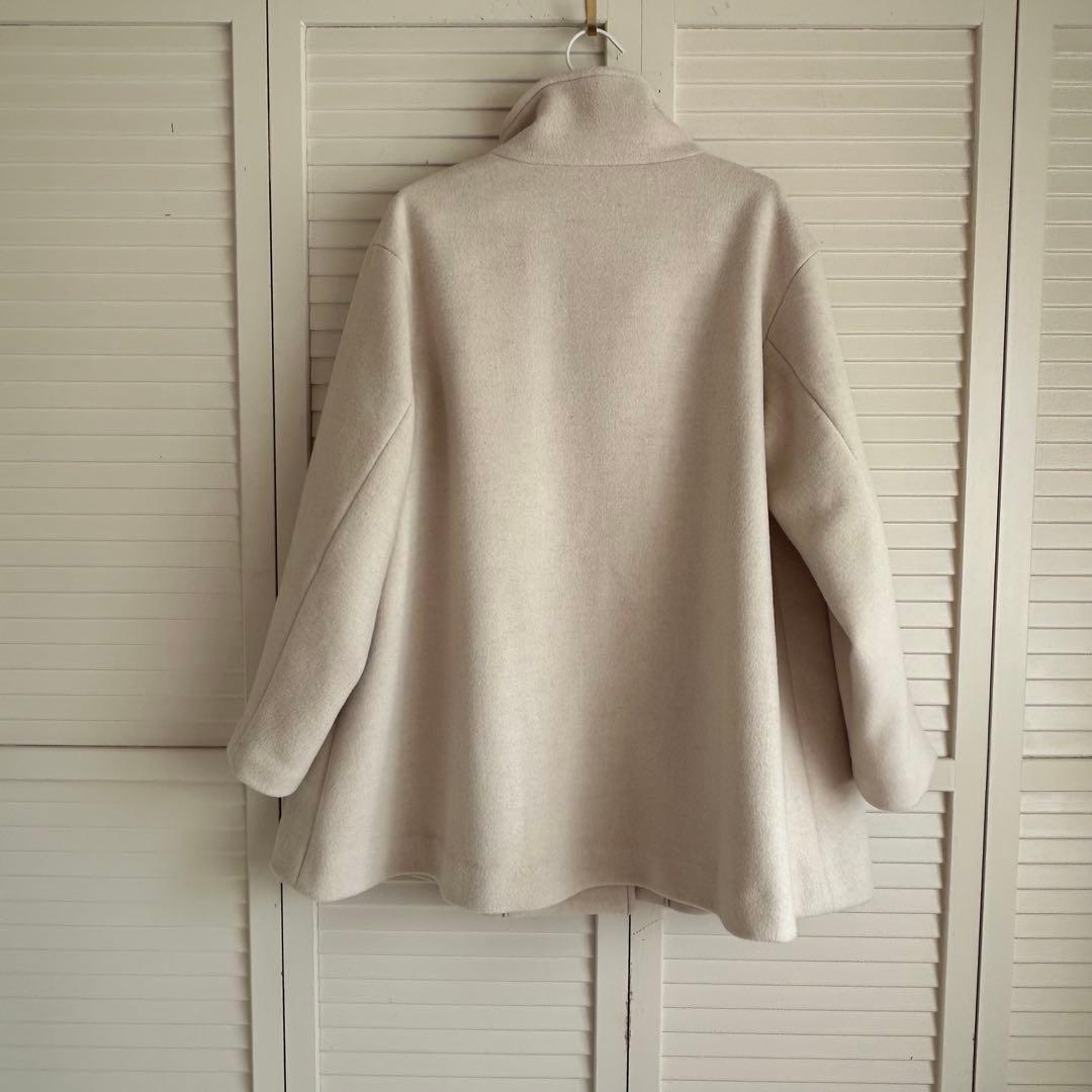 ジャーナルスタンダード　スーパー140ハイネックテントコート　ウール　スタンド