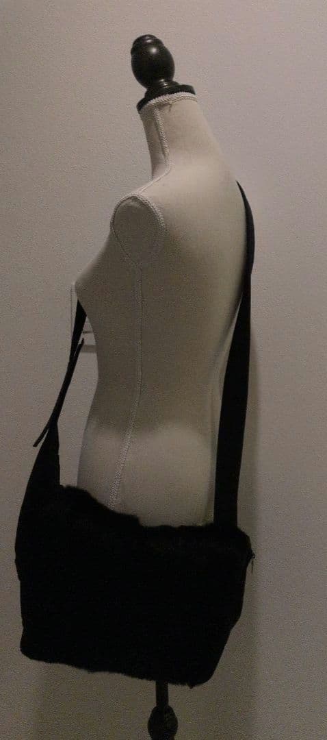 三*形様 極美品 PRADA 1999AW 高級ファー切替 ショルダーバッグ ブ