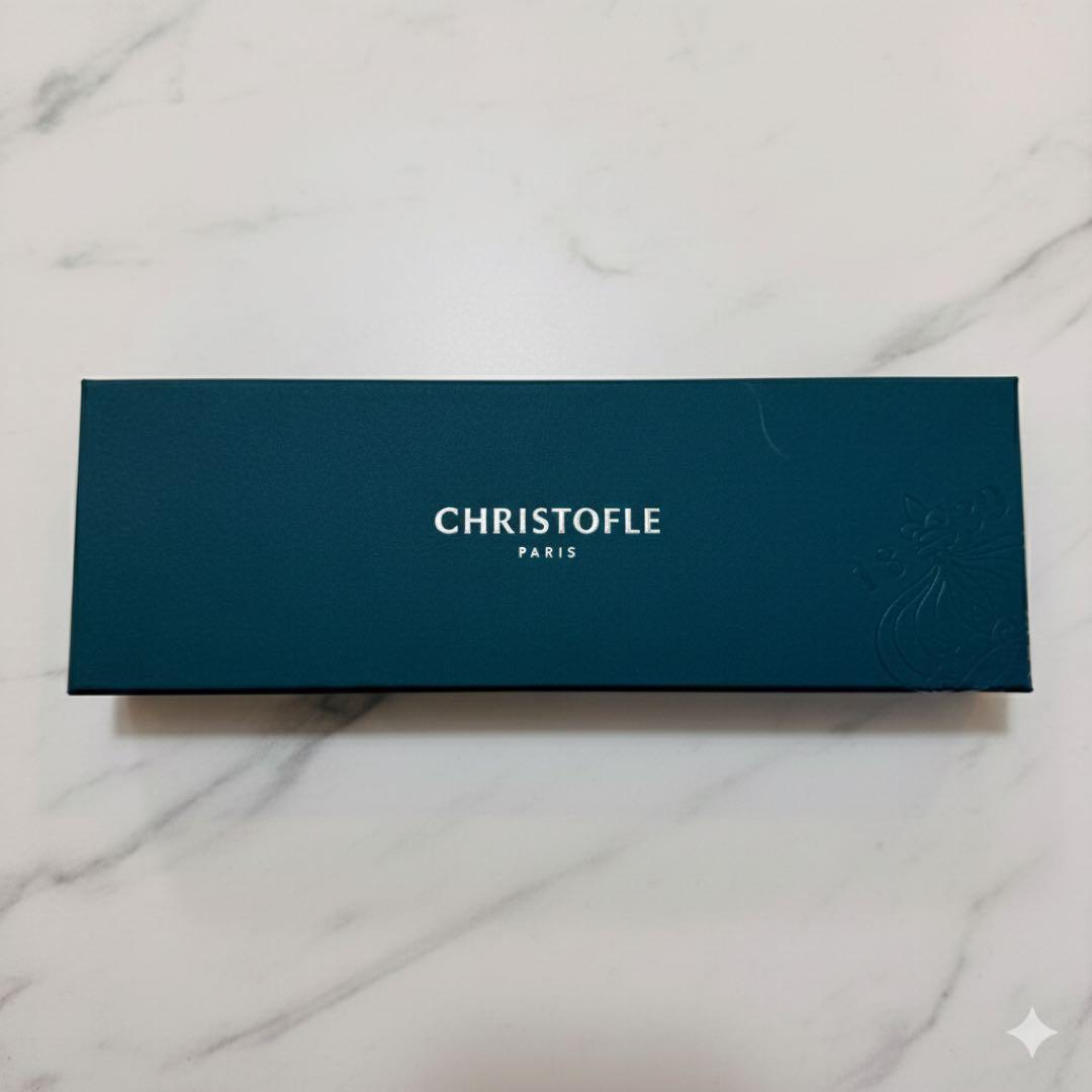 【新品未使用】CHRISTOFLE 箸 赤白 2本 箸置きセット