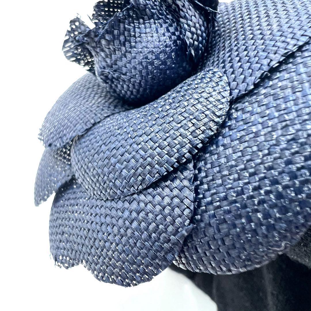 CHANEL シャネル コサージュ ネイビー カメリア