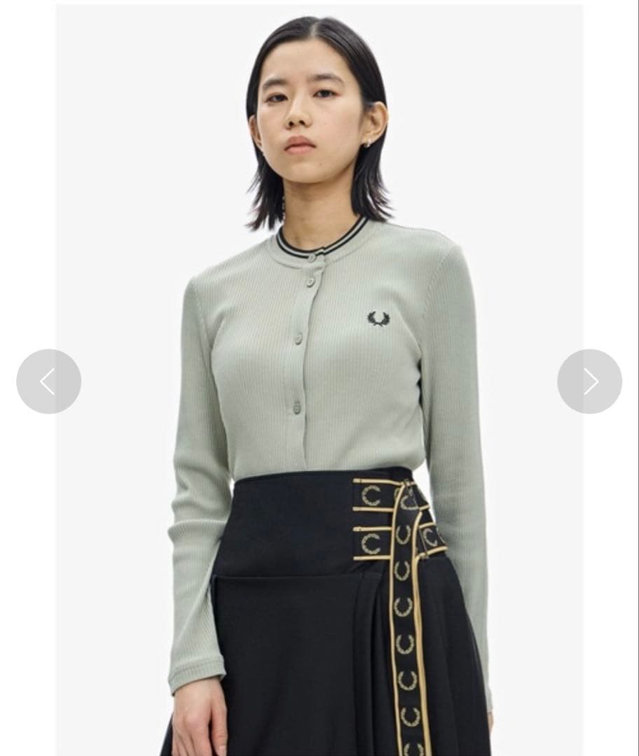 Ribbed Button-Through Top/フレッドペリー