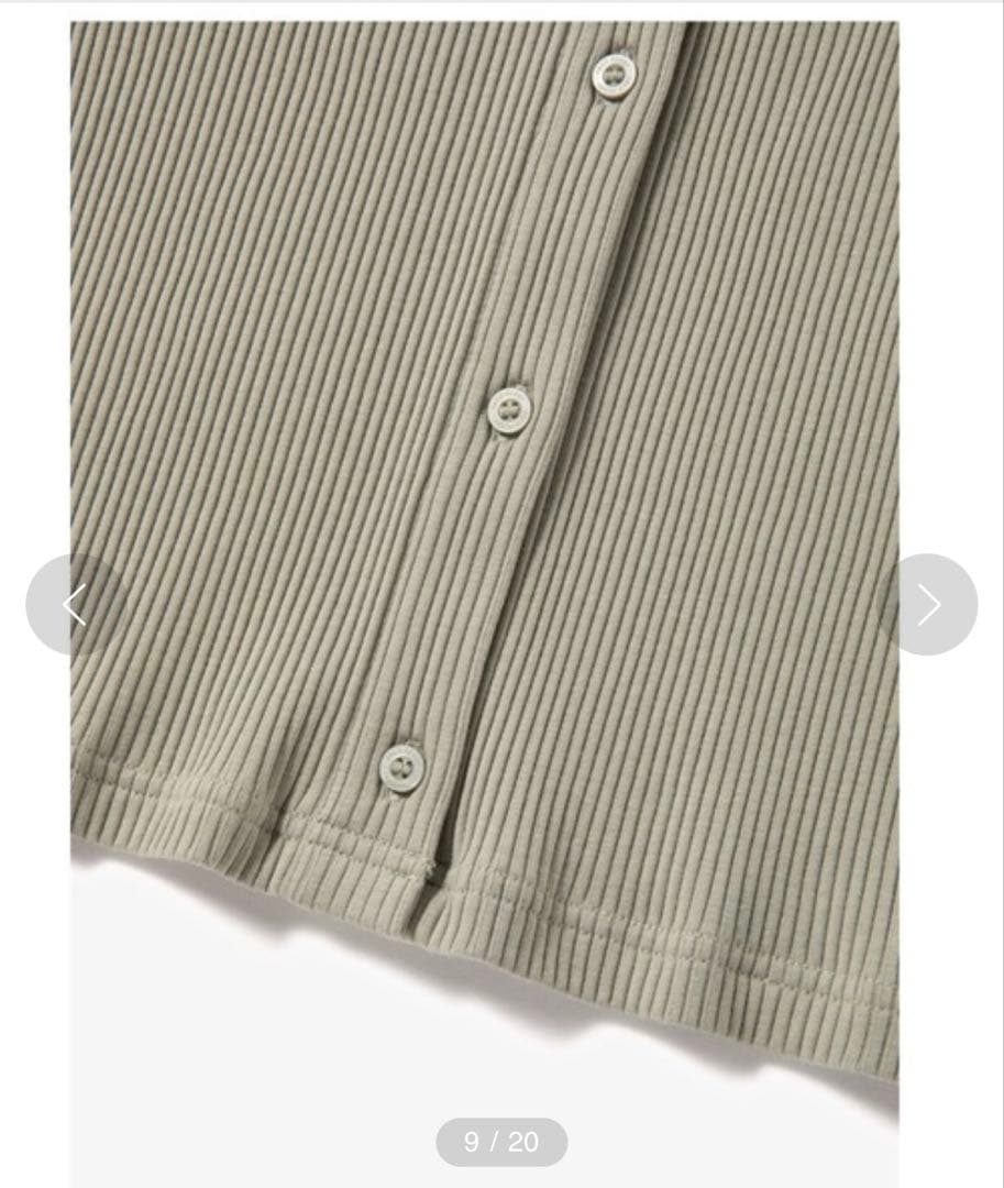 Ribbed Button-Through Top/フレッドペリー