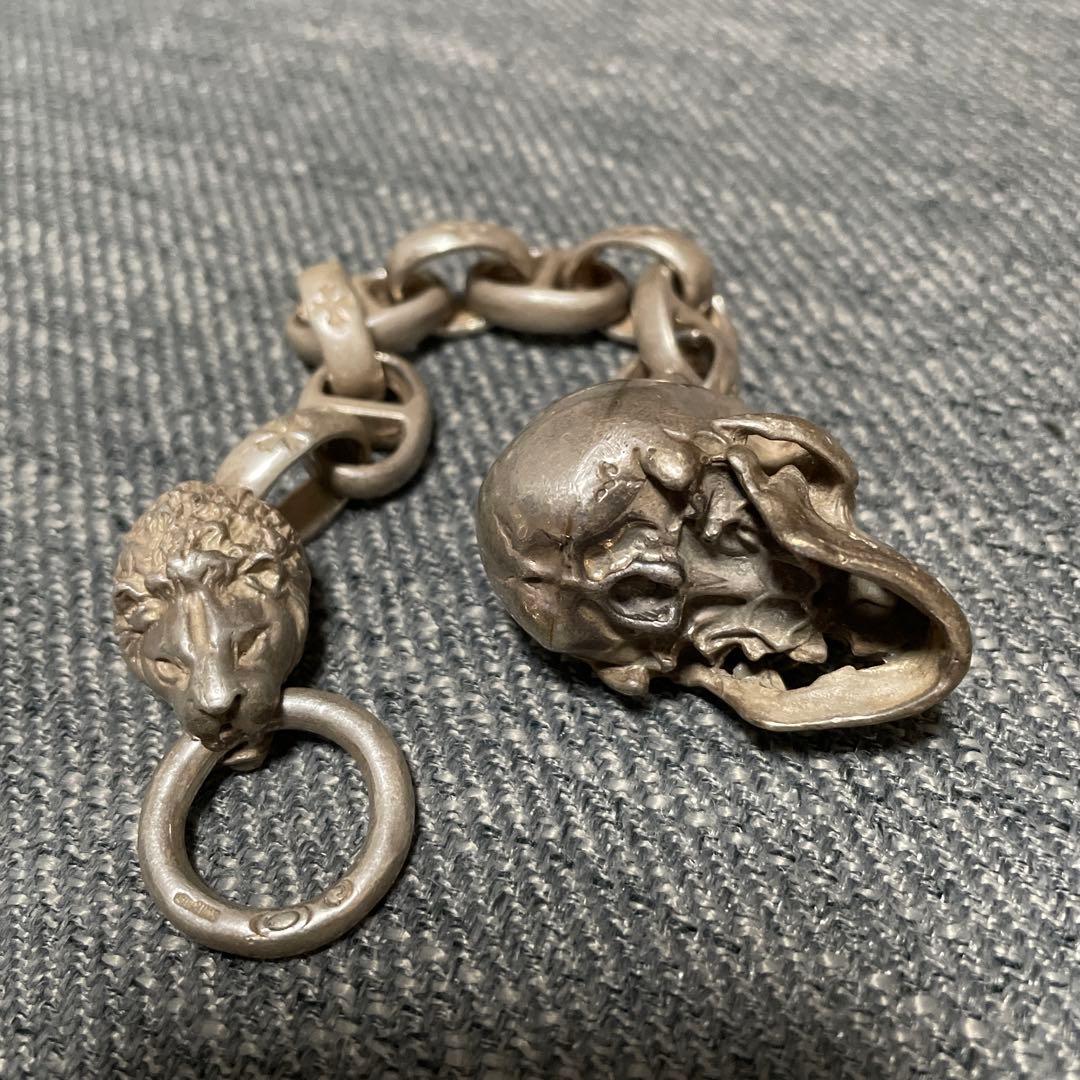 ガボールタイプ ラージスカル ウォレットハンガー キーチェーン