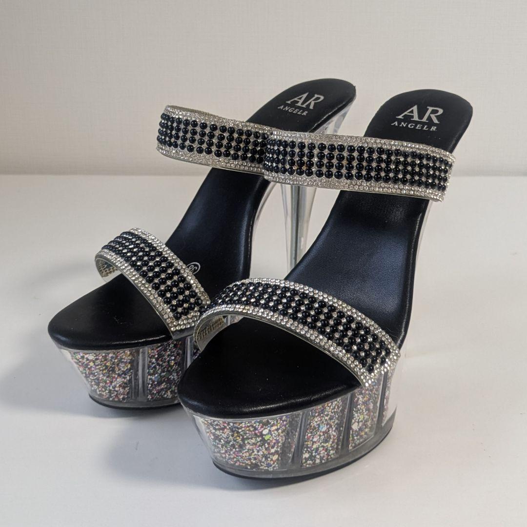 エンジェルアール15cm ヒール キャバ サンダル ラメ キラキラ